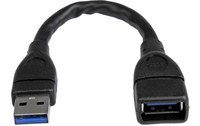 Rallonge StarTech USB-A vers USB-A femelle 5 Gbit/s - 15,2 cm - Noir
