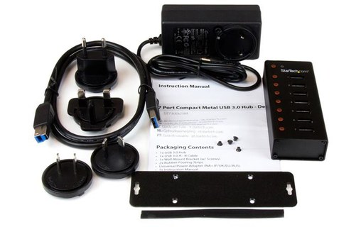 StarTech.com Hub USB 3.0 à 7 ports - Concentrateur USB à montage mural / sur bur