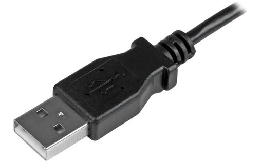 Câble StarTech USB-A vers micro-USB-A coudé (à gauche) USB 2.0 - 1 m - Noir