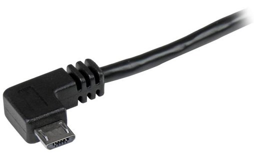 Câble StarTech USB-A vers micro-USB-A coudé (angle droit) USB 2.0 - 2 m - Noir