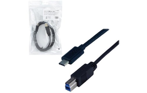 Câble MCL USB-C vers USB-B 5 Gbit/s - 1 m - Noir