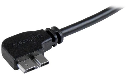 Câble StarTech USB-A vers micro-USB-A coudé 5 Gbit/s - 50 cm - Noir