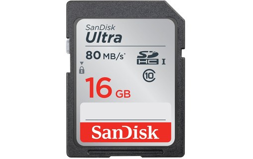 Sandisk Ultra mémoire flash 16 Go SDHC Classe 10 UHS-I