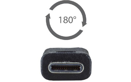 Câble MCL USB-C vers USB-C 10 Gbit/s - 1 m - Noir