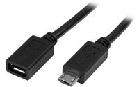 StarTech.com Câble d'extension Micro USB de 50 cm - M/F - Noir