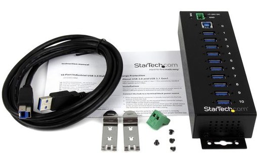 StarTech.com ST1030USBM USB 3.0 (3.1 Gen 1) Type-B 5000Mbit/s Noir hub & concent