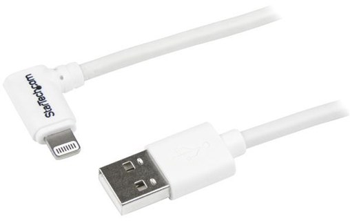 StarTech.com Câble Lightning coudé vers USB de 1 m - Blanc