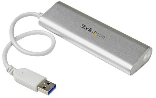 StarTech.com Hub USB 3.0 compact à 4 ports avec câble intégré - Argent