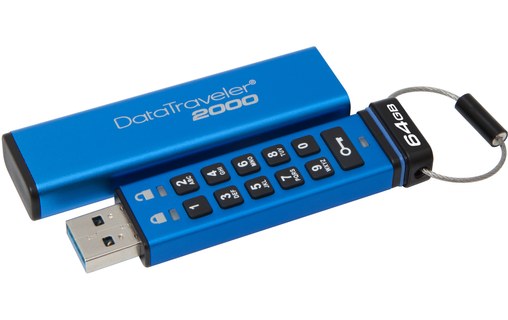 Kingston Technology DataTraveler 2000 64GB 64Go USB 3.0 (3.1 Gen 1) Type-A Bleu