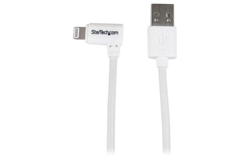 StarTech.com Câble Lightning coudé vers USB de 1 m - Blanc