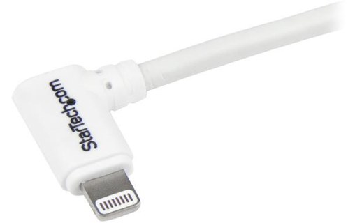 StarTech.com Câble Lightning coudé vers USB de 1 m - Blanc