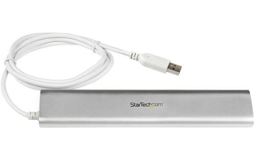 StarTech.com Hub USB 3.0 compact à 7 ports avec câble intégré - Argent