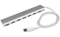 StarTech.com Hub USB 3.0 compact à 7 ports avec câble intégré - Argent