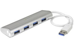 StarTech.com Hub USB 3.0 compact à 4 ports avec câble intégré - Argent