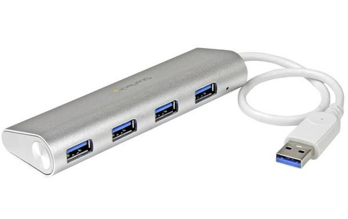 StarTech.com Hub USB 3.0 compact à 4 ports avec câble intégré - Argent