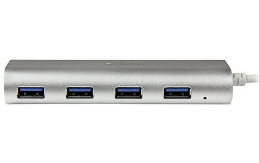 StarTech.com Hub USB 3.0 compact à 4 ports avec câble intégré - Argent