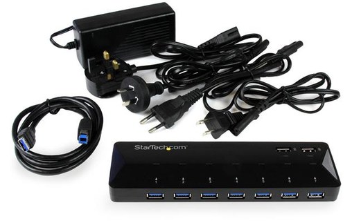 StarTech.com Hub USB 3.0 à 7 ports plus ports dédiés à la charge - 2x 2,4 A