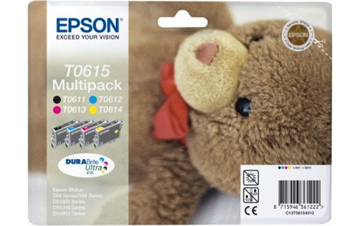 Epson Multipack "Ourson" (T0615) - Encres DURABrite Ultra N, C, M, J