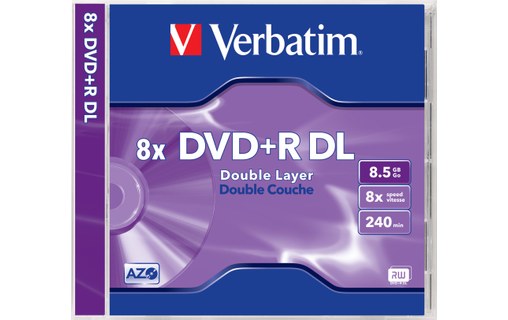 Média DVD+R 8.5Go 8x double couche pack de 5 Verbatim