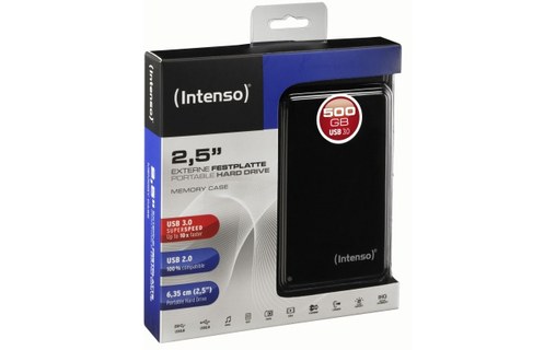 Intenso Memory Case 500 Go - Noir - Disque dur externe 2,5"