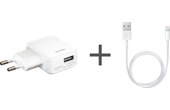 Prise de chargeur 12 W compatible avec iPad Air 2/3, iPad Mini 4/2/3/5, iPad  Pro 9,7/10,5, chargeur 5 V/2,4 A et câble de 1 mètre : :  Électronique