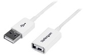 StarTech.com Câble Rallonge USB 3m - Câble USB 2.0 A-A Mâle / Femelle - Blanc