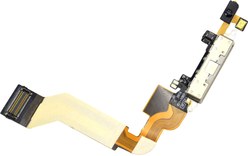 Nappe + connecteur dock de remplacement pour iPhone 4S blanc