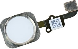 Nappe et bouton Home blanc/argent iPhone 6 / 6 Plus