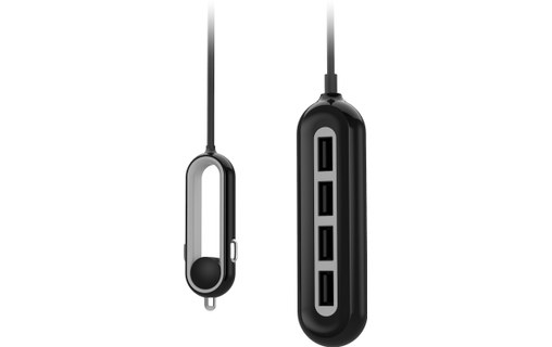 Novodio Family Car Charger - Chargeur voiture iPhone USB 4 X 2,4A