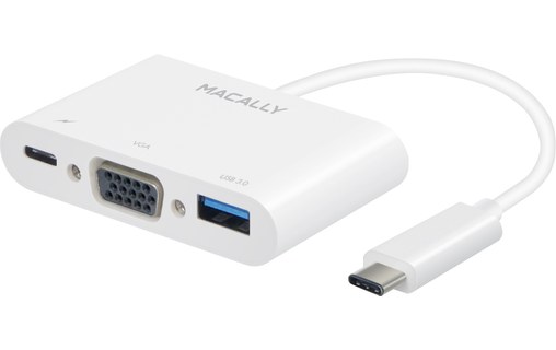 Macally UCVGA - Adaptateur multiports USB-C vers VGA