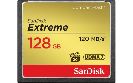 SanDisk Extreme CompactFlash CFXC UDMA7 128 Go 120 Mo/s