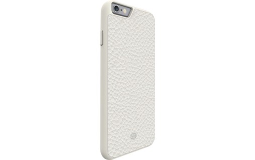 BeyzaCASES Maly Blanc - Coque avec dos en cuir pour iPhone 6 / 6s