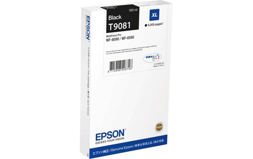 Epson T9081 Noir XL - Cartouche pour WorkForce Pro WF-6XXX