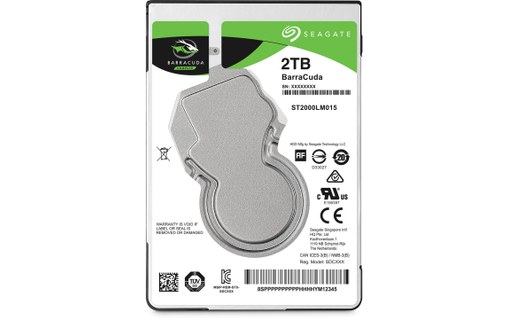 Seagate BarraCuda 2 To - Disque dur 2,5" 5400 tr/min - ST2000LM015