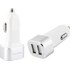 Novodio Dual Car Fast Charger Silver 2 X 2,4A + Câble Lightning