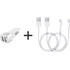 Novodio Dual Car Fast Charger Silver 2 x 2,4A + 2 x Câble Lightning