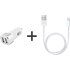Novodio Dual Car Fast Charger Silver 2 X 2,4A + Câble Lightning
