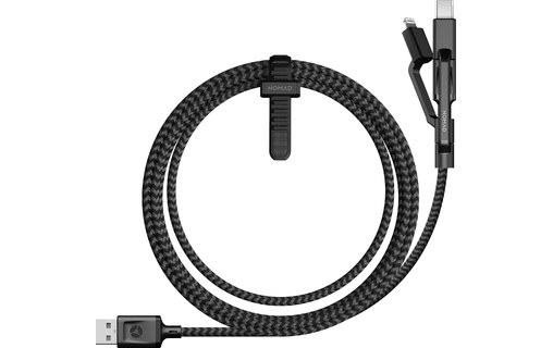 Nomad Universal Noir/Gris - Câble Lightning, USB-C, micro-USB 1,5 m