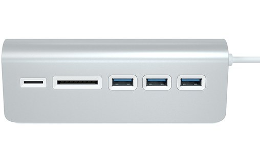 Satechi HUB USB 3.0 en Aluminium et Lecteur de cartes Argent