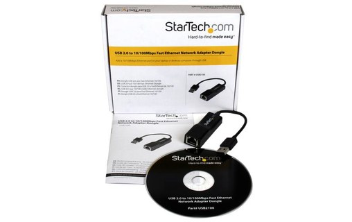 StarTech.com Adaptateur réseau USB 2.0 vers Ethernet - 10/100 Mb/s - Convertisse