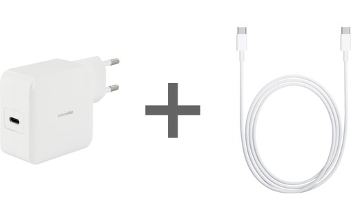 Novodio USB-C Charger + câble - Chargeur compatible MacBook USB-C 29 W