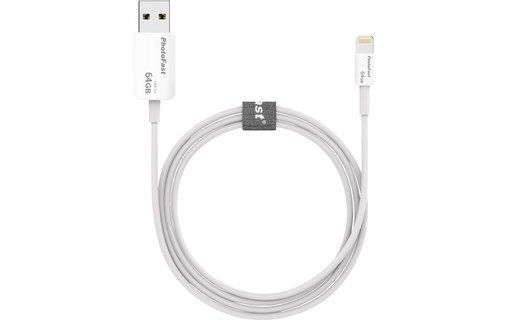 PhotoFast Photo Backup Cable 64 Go - Câble de sauvegarde et recharge Lightning