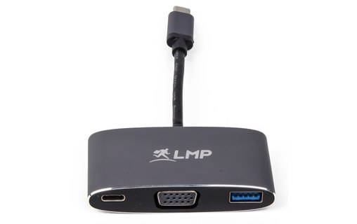 LMP USB-C Multiport Adapter - VGA USB 3.0, charge USB-C, Gris Sidéral