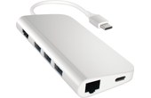 Satechi Adaptateur multi-ports Argent - HDMI 4K, USB 3.0, Ethernet, SD, microSD
