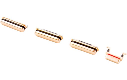 Lot de 4 boutons pour iPhone 6s Or (Volume, vibreur, power)