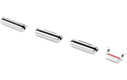 Lot de 4 boutons pour iPhone 6s Argent (Volume, vibreur, power)