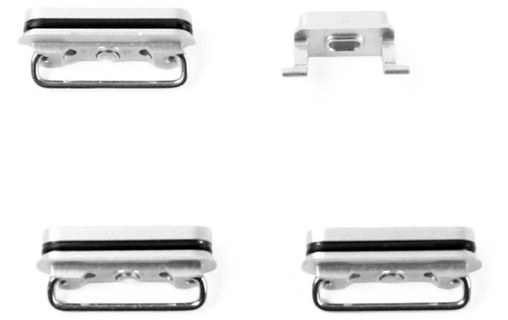 Lot de 4 boutons pour iPhone 6s Argent (Volume, vibreur, power)
