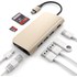 Satechi Adaptateur multi-ports Or - HDMI 4K, USB 3.0, Ethernet, SD, microSD