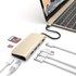 Satechi Adaptateur multi-ports Or - HDMI 4K, USB 3.0, Ethernet, SD, microSD