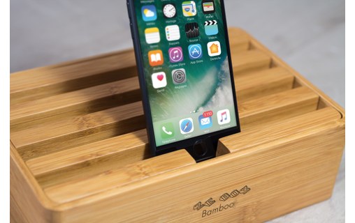 Novodio Ze Box Bamboo - Station de charge 6 ports USB pour iPhone / iPad